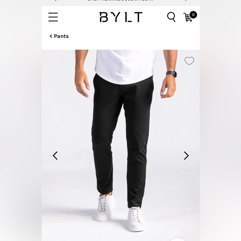 Men’s BYLT Everyday Pants Black *NEW*